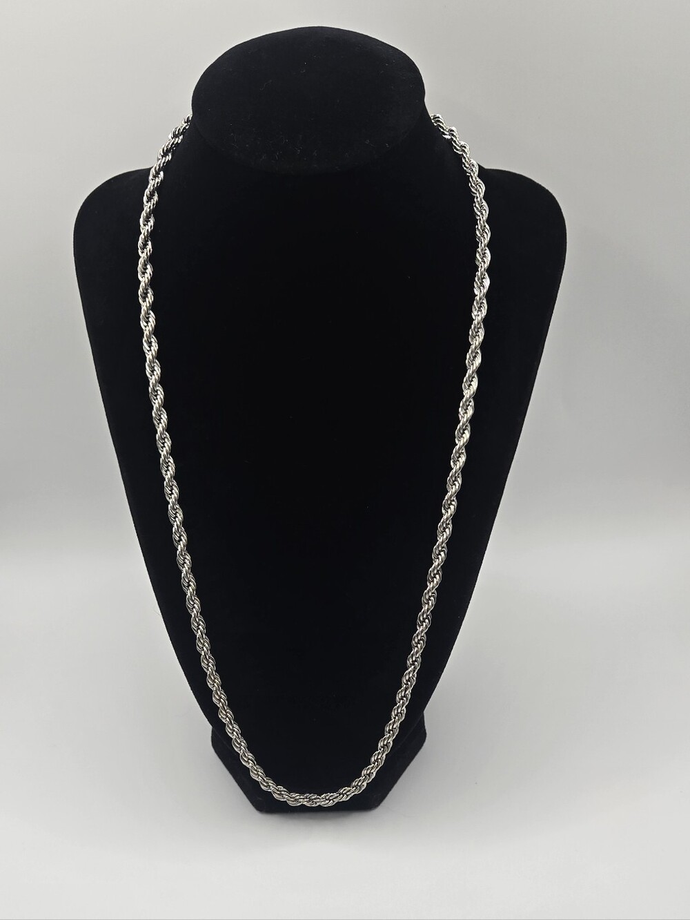 14kgp White Gold Rope Chain Necklace